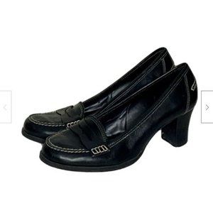 Michelle D (8 1/2) Black Loafter Style Pump Round Toe Shoes